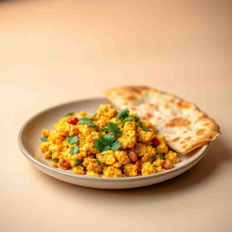 Spicy Egg Bhurji - Easy Vegetarian Gluten-Free Recipe for One